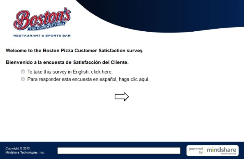Boston’s Pizza Customer Satisfaction Survey