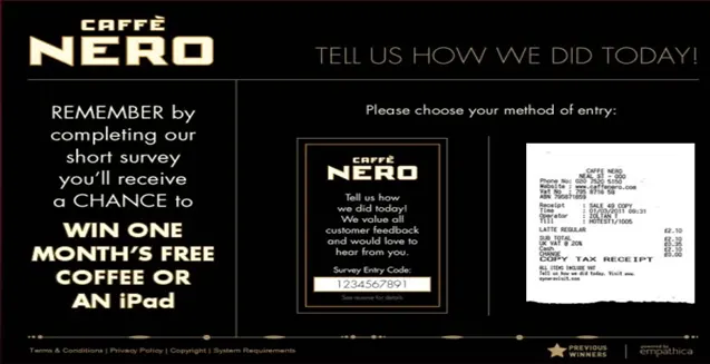Caffe Nero Customer Satisfaction Survey