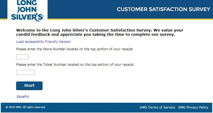 Long John Silver's Customer Satisfaction Survey